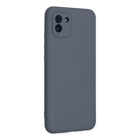 Samsung Galaxy A03 Kılıf Nano İçi Kadife Silikon - Gri