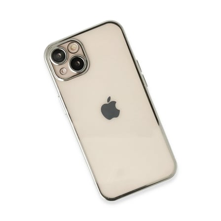 İphone 14 Kılıf Razer Lensli Silikon - Gümüş