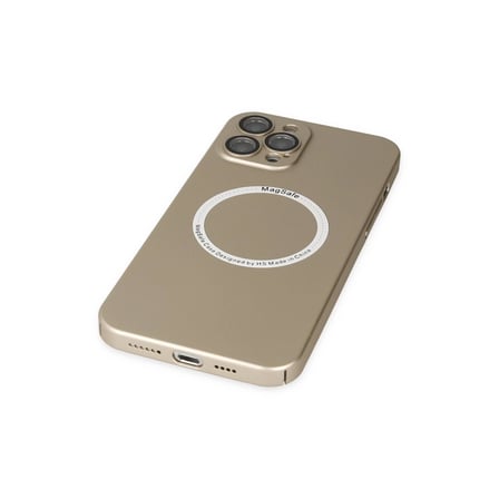 İphone 12 Pro Kılıf Jack Magneticsafe Lens Silikon - Gold