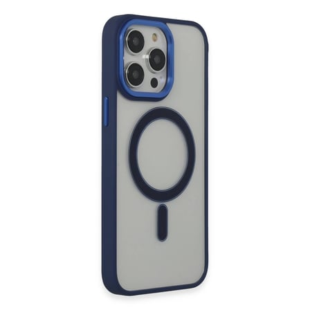 İphone 15 Pro Max Kılıf Room Magneticsafe Silikon - Lacivert