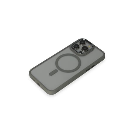 İphone 15 Pro Max Kılıf Room Magneticsafe Silikon - Gri