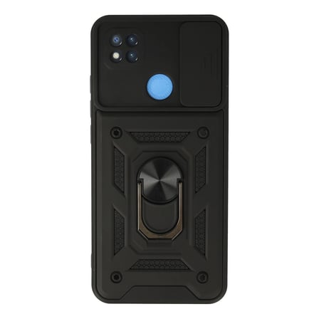 Xiaomi Redmi 9c Kılıf Pars Lens Yüzüklü Silikon - Siyah