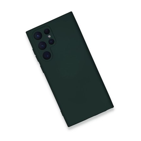 Samsung Galaxy S23 Ultra Kılıf Nano İçi Kadife Silikon - Koyu Yeşil
