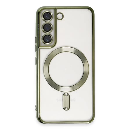 Samsung Galaxy S22 Kılıf Kross Magneticsafe Kapak - Koyu Yeşil