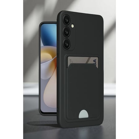 Samsung Galaxy A16 5g Kılıf Kelvin Kartvizitli Silikon - Koyu Yeşil