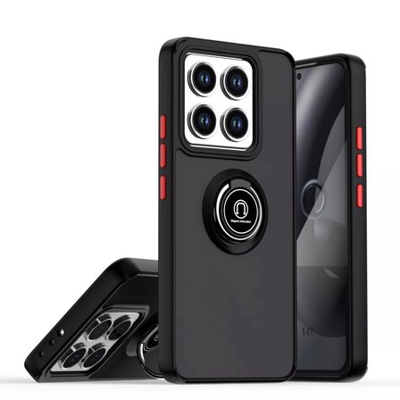 Xiaomi Mi 15 Pro Kılıf Montreal Yüzüklü Silikon Kapak - Siyah