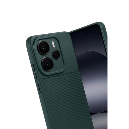 Xiaomi Note 14 5g Auto Focus Karbon Kapak - Koyu Yeşil