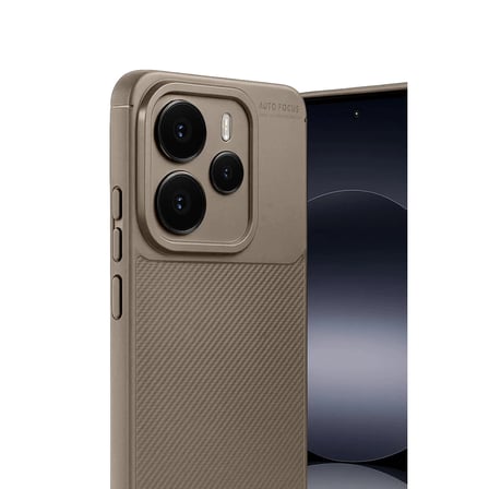 Xiaomi Note 14 5g Auto Focus Karbon Kapak - Kahverengi