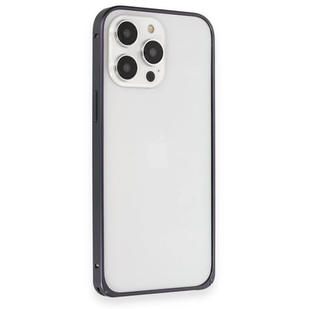 Joko İphone 15 Pro Max Kılıf Metal Bumper Magneticsafe Kapak - Lacivert