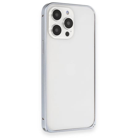 Joko İphone 15 Pro Max Kılıf Metal Bumper Magneticsafe Kapak - Gri