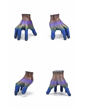 3D Rengarenk El Dekoratif Heykel 27x22 cm Büyük Boy Modern Tasarım