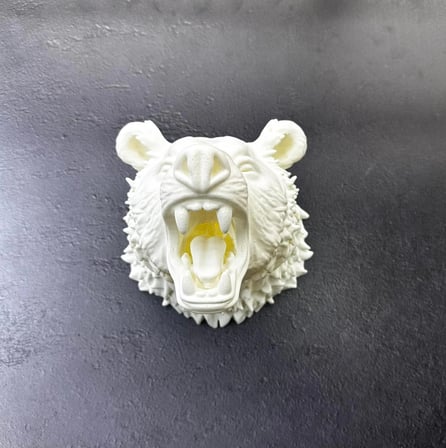 Özel Tasarım Beyaz Ayı Duvar Aksesuarı 3D Dekoratif Heykel 25x19 cm