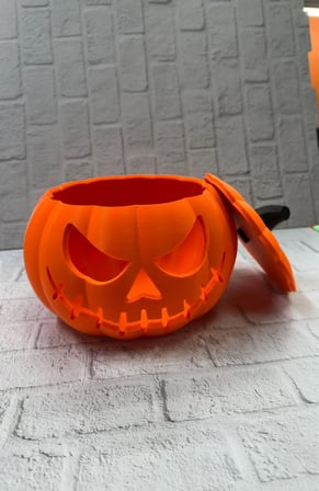 21 cm Kapaklı Balkabağı Kutu Konsept Dekor