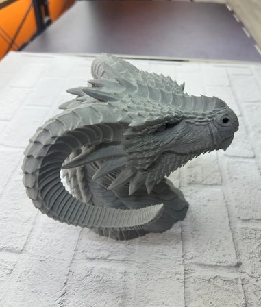 Dekoratif Ejderha Heykeli Özel Tasarım Mitolojik Figür 22x17 cm