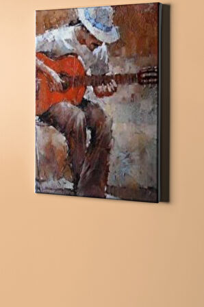 Sayılarla Boyama Seti Kasnaklı Hüzünlü Müzisyen 60 X 75 Cm