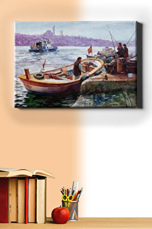 Sayılarla Boyama Seti Kasnaklı Boğazdaki Balıklar 50 X 65 Cm