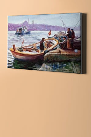 Sayılarla Boyama Seti Kasnaklı Boğazdaki Balıklar 50 X 65 Cm