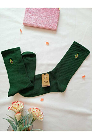 3 Çift Nakışlı Kadın Çorap Üçlü Soket Hayvan Meyve Çiçek Nakışlı Çorabı Hediye 36-40