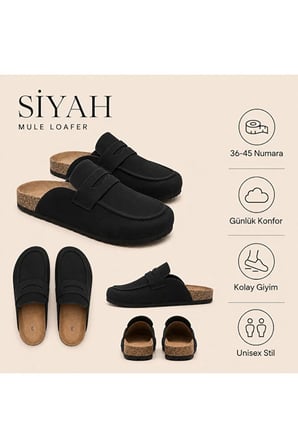 Dadwolf Naples Wrapped 1029675 Loafer Terlik Mantar Taban Hafif Kaymaz Rahat Arkası Açık Günlük Makosen