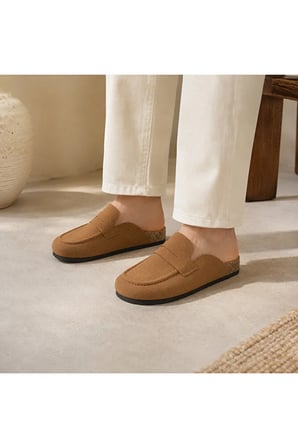 Dadwolf Naples Wrapped 1029675 Loafer Terlik Mantar Taban Hafif Kaymaz Rahat Arkası Açık Günlük Makosen