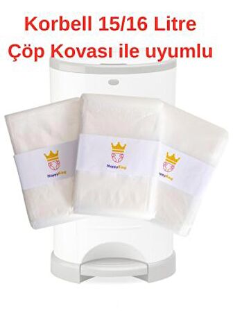 Korbell Çöp Poşeti 3'lü Set - Toplam 27 Metre-