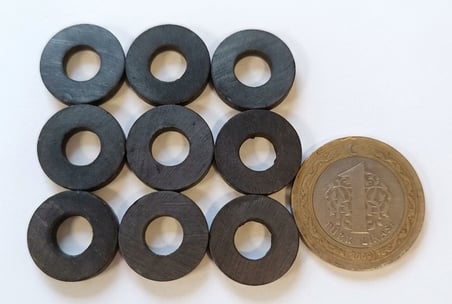 17 mm Güçlü Delikli Yuvarlak Mıknatıs - 50'li Paket - Magnet ve El Yapımı Ürünler İçin Hobi Mıknatısı