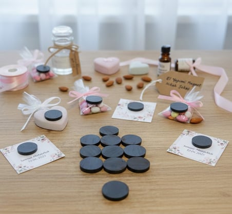 1.5 cm Güçlü Yuvarlak Mıknatıs - El Yapımı Ürünler İçin Hobi Mıknatısı 10'lu Paket