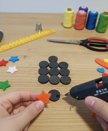 1.5 cm Güçlü Yuvarlak Mıknatıs - El Yapımı Ürünler İçin Hobi Mıknatısı 10'lu Paket