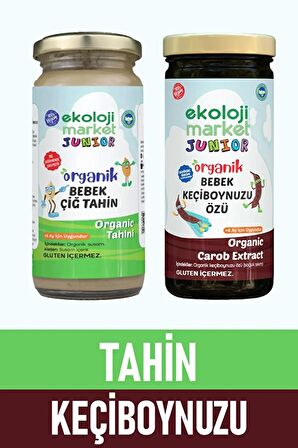 Organik Çiğ Tahin 230 gr + Organik Keçiboynuzu Özü 290 gr