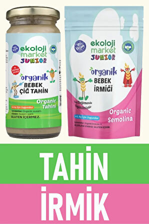 Organik Bebek Çiğ Tahin 230 gr Organik Bebek irmik 250 gr