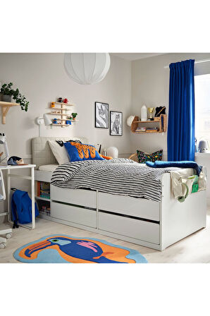 Çocuk Nevresim Takımı, Siyah-Beyaz, 150x200/50x60 cm Zebra Temalı