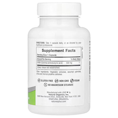 NaturesPlus PRO GABA 500 mg - 60 Caps