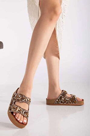 Taş Desenli Ortopedik Kadın Terlik - TABA