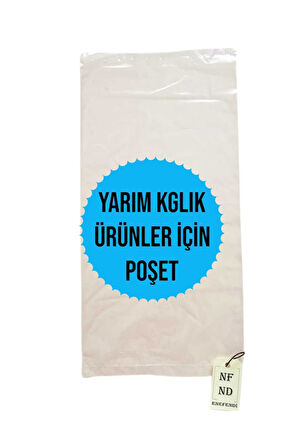 1 KG NAYLON TORBA POŞET ALIŞVERİŞ SAĞLAM ERZAK YARIM KG'LUK ŞEFFAF BAKKALİYE TORBASI 15x30cm