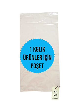 1'LİK NAYLON TORBA POŞET ALIŞVERİŞ SAĞLAM ERZAK ŞEFFAF BAKKALİYE TORBASI 1 KG 18x29cm