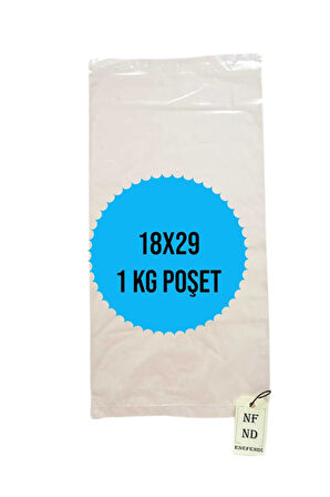 1'LİK NAYLON TORBA POŞET ALIŞVERİŞ SAĞLAM ERZAK ŞEFFAF BAKKALİYE TORBASI 1 KG 18x29cm