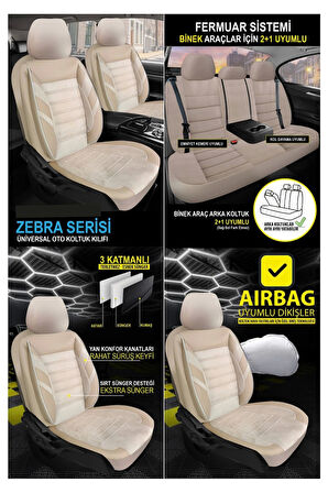 Bmw X1 Koltuk Kılıfı Zebra Extra Bej