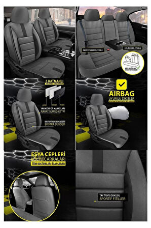Chevrolet Spark Koltuk Kılıfı Oniks Füme