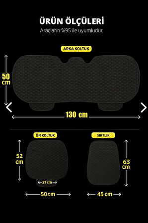Mg Araç Uyumlu Koltuk Koruyucu Cepli Terletmez Kılıf Minder Seti gri