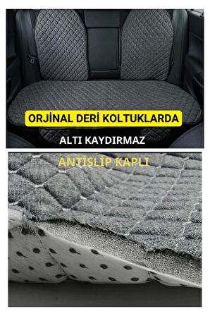 Volkswagen Beetle 1998 - 2011Terletmez Kaymaz Keten Oto Minder Kılıf Komple Set ( 7 Parça ) Gri