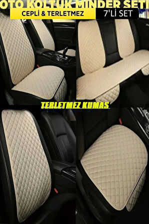 Mini Countryman Terletmez Kumaş MinTerletmez Kumaş 7 Parça Full Takım Bej-bej