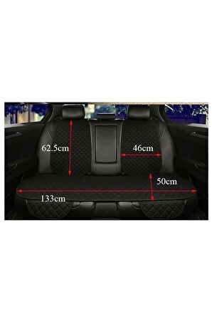 Citroen C35 Uyumlu Terletmez Kumaş MinTerletmez Kumaş 7 Parça Full Takım siyah-beyaz