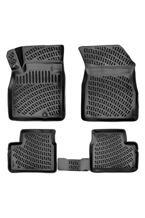 Nissan Micra 2010-2015 3D Siyah Kokusuz Havuzulu Paspas Takımı