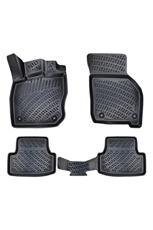 Volkswagen New Beetle 1998 Sonrası 3D Siyah Kokusuz Havuzulu Paspas Takımı