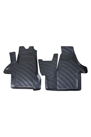 Volkswagen Transporter T5-T6 2003 sonrası 3D Siyah Kokusuz Havuzulu Paspas Takımı