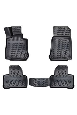 Mercedes GLC 2015 Sonrası 3D Siyah Kokusuz Havuzulu Paspas Takımı