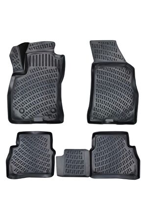 Fiat Doblo PANELVAN (2 Parça) 2000-2009 3D Siyah Kokusuz Havuzulu Paspas Takımı