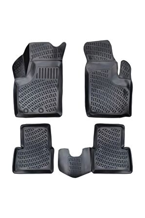 Fiat Doblo 2000-2009 3D Siyah Kokusuz Havuzulu Paspas Takımı