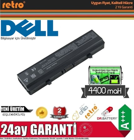 Dell inspiron 1525, 1526, 1545, 1546 Notebook Bataryası, Laptop Pili GW240 - 6 Cell / RDL-065