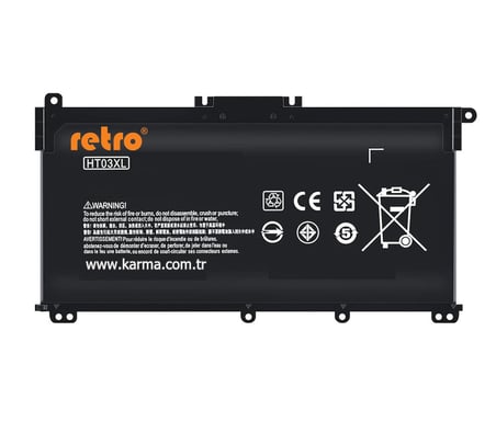 Retro - Hp 15-cs, 15-cw, 15-cu, Serisi HT03XL, HT03041XL Notebook Bataryası, Laptop Pili - 3 Cell / RHL-108